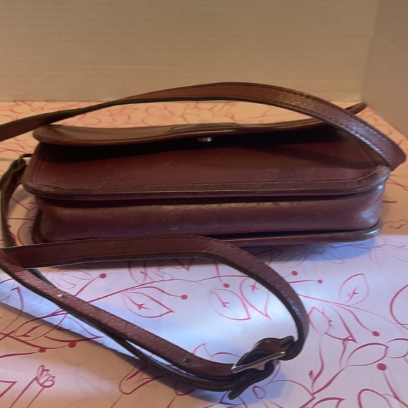 MICHAEL GREEN LEATHER CROSSBODY BAG * VINTAGE * - Picture 4 of 6